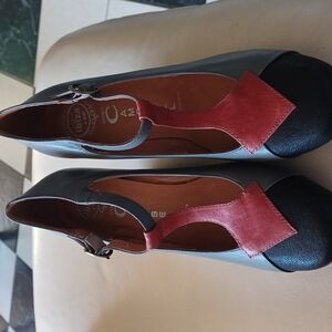 JEFFREY CAMPBELL This Way Wedge T-strap Shoe, new, 8, Anthropologie